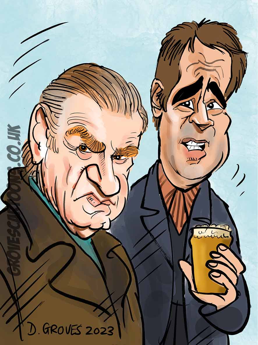 Brendan Gleeson and Colin Farrell caricature