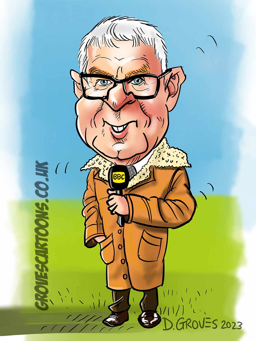 John Motson caricature