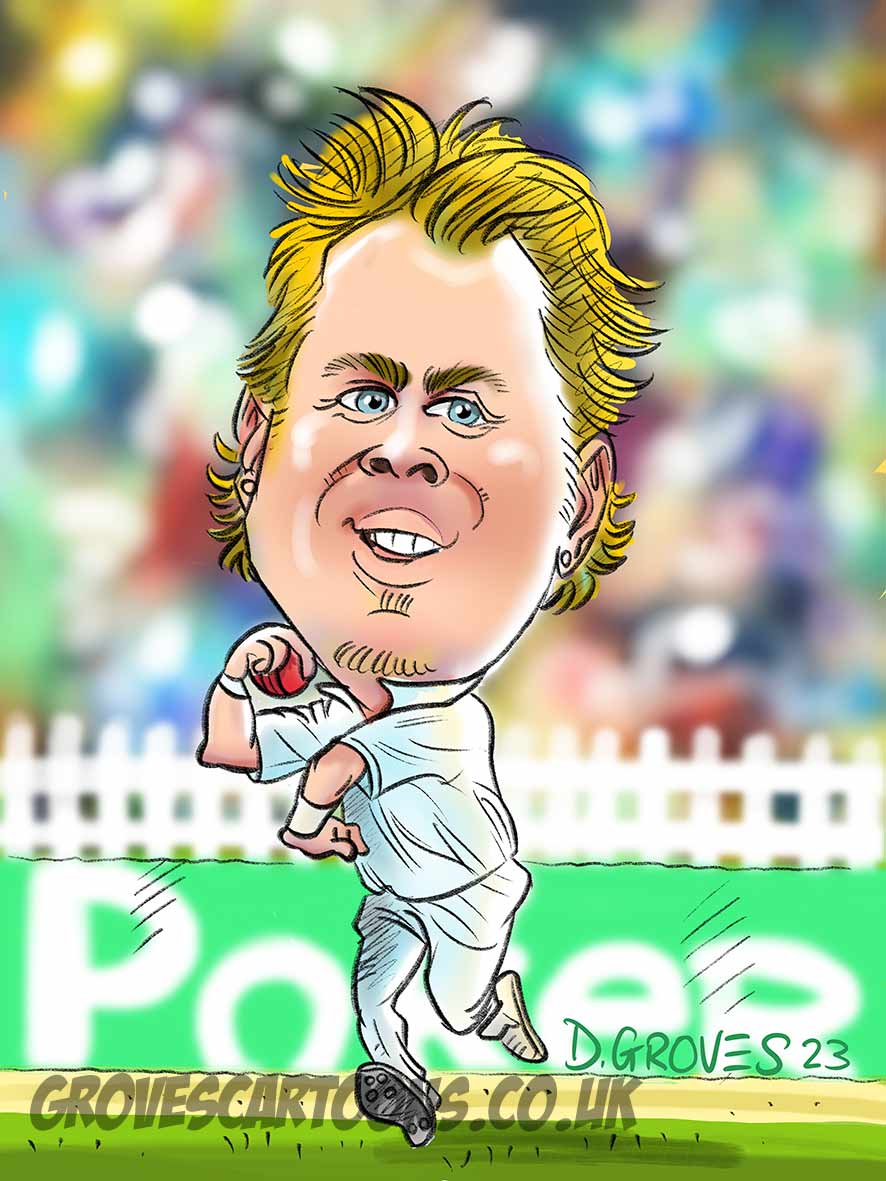 Shane Warne caricature