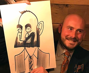 straight beard caricature
