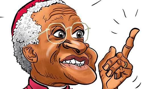 desmond tutu cartoon drawing