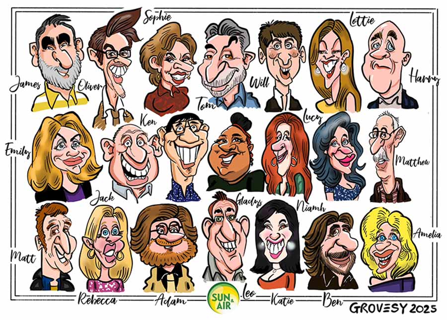21 group caricature