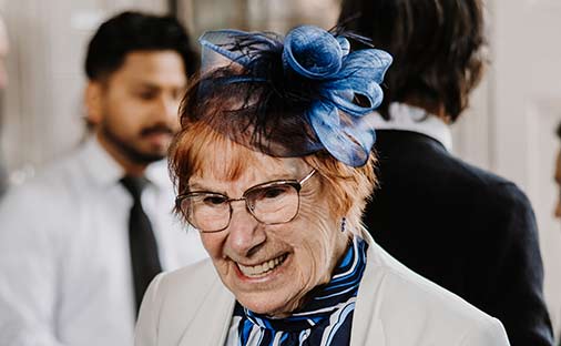 the best grin ever to a caricature in reading