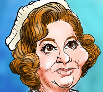 Hattie Jacques caricature
