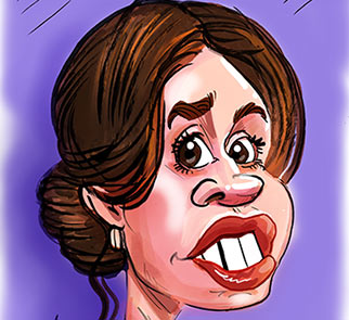 Amiee lou wood caricature