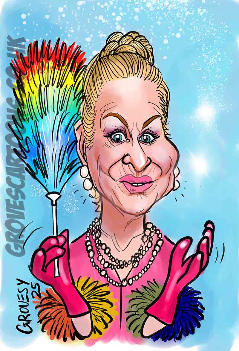 Kim Woodburn caricature cartoon