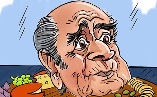 Seb platter caricature cartoon