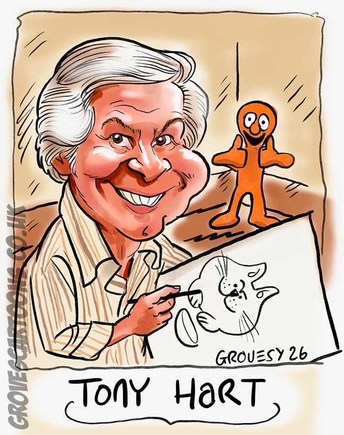 Tony Hart and Morph drawing