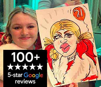 21st birthday cartoon at a Hotel